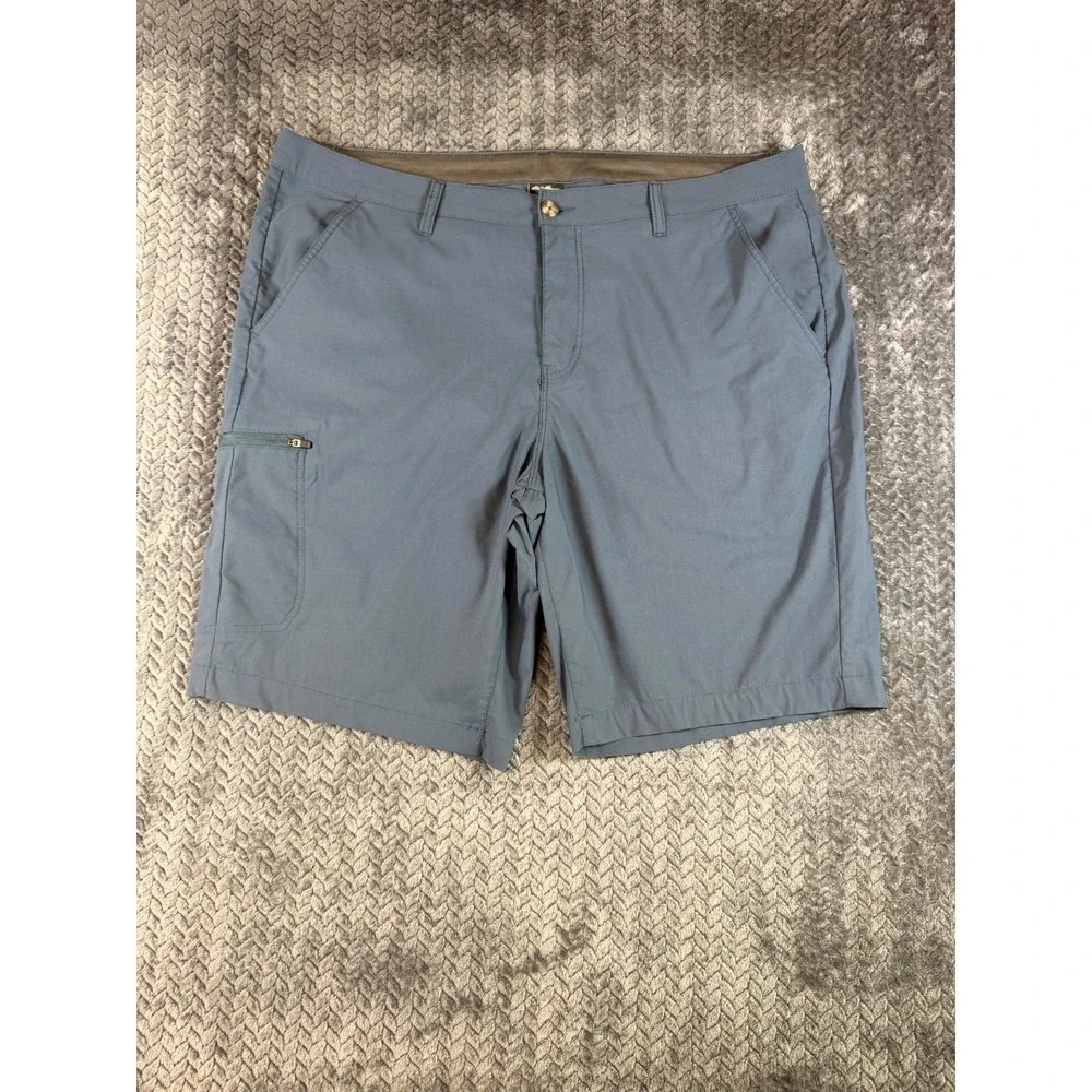 Eddie Bauer Hiking Shorts Mens 40 Blue Stretch Utility Pockets Straight Outdoor